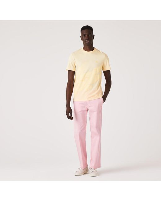 Mens yellow 2024 lacoste t shirt