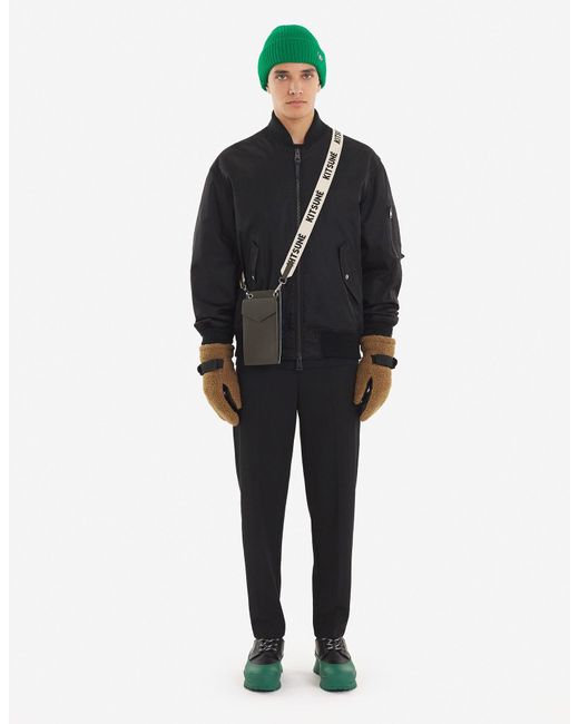 Maison Kitsuné Maison Kitsuné Bomber Jacket Black for Men | Lyst