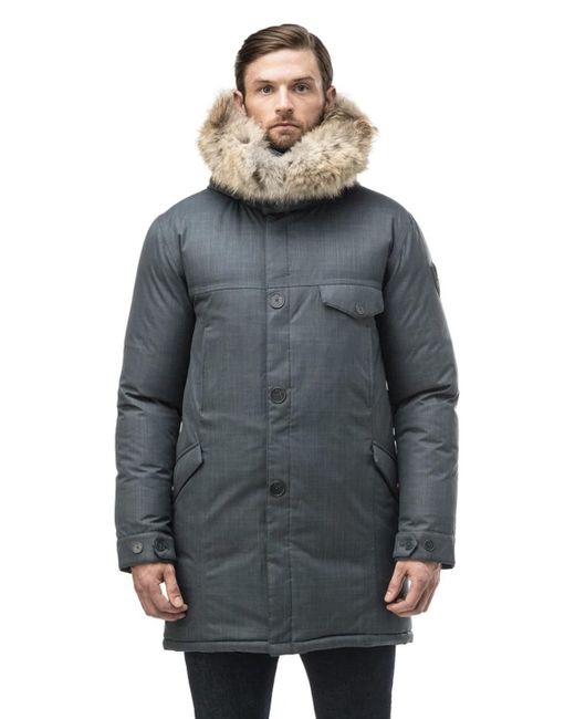 Nobis Johan Long Parka Balsam in Blue for Men | Lyst