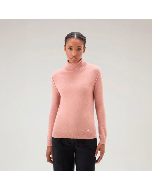 Pink rose turtleneck sweater cheap