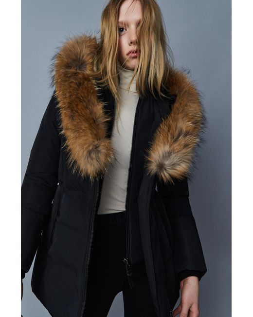 Mackage Adali Down Coat With Natural Fur Signature Colla Black Lyst