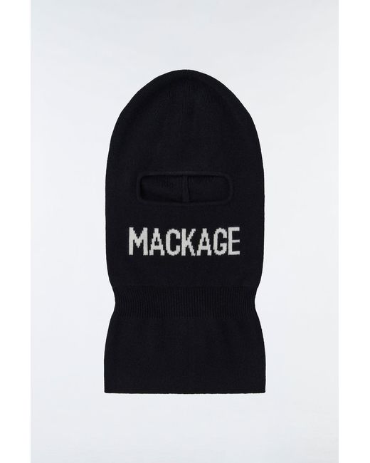 Mackage Bala Knit Merino Blend Logo Balaclava in Black | Lyst