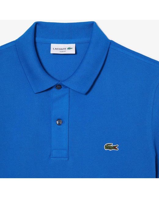 Lacoste Original L.12.12 Slim Fit Cotton Polo Kingdom in Blue for Men | Lyst