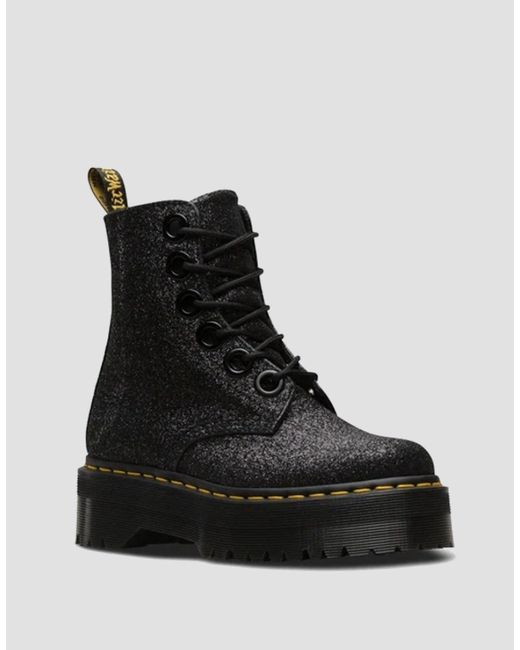 Dr. Martens Molly Glitter Boots Black | Lyst