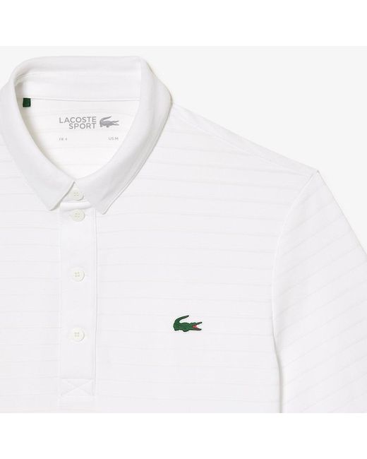 Lacoste Men's Sport Textured Breathable Golf Polo White for Men | Lyst