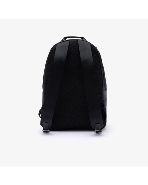 Lacoste Men's Practice Leather Backpack Black
