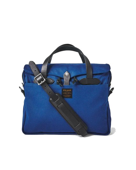 Filson Leather RUGGED Twill Original Briefcase Flag Blue for Men Lyst