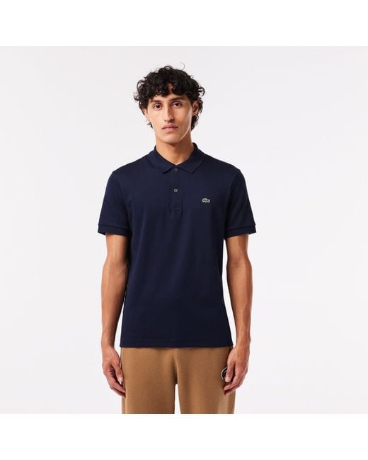 Lacoste Men s Regular Fit Pima Cotton Polo Navy in Blue for Men Lyst