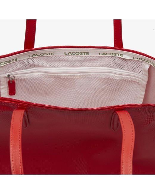  Lacoste womens L.12.12 Tote Bag, High Risk Red, One Size:  Clothing, Shoes & Jewelry