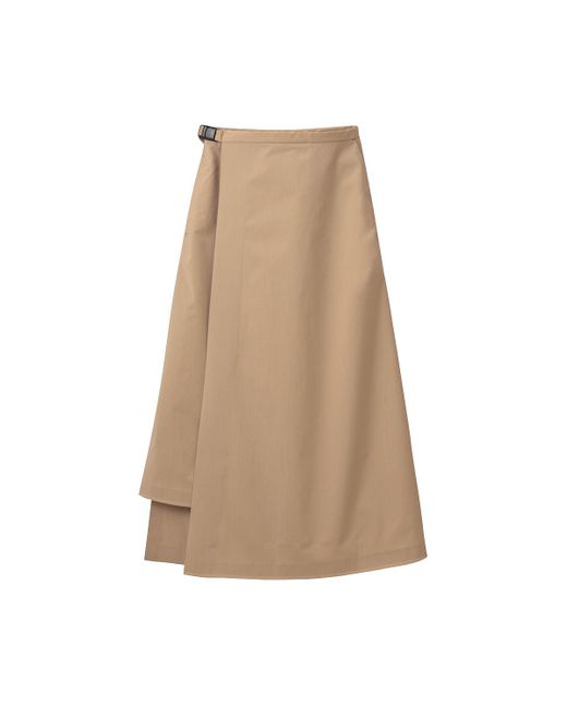 Descente Long Wrap Skirt Beige in Natural Lyst