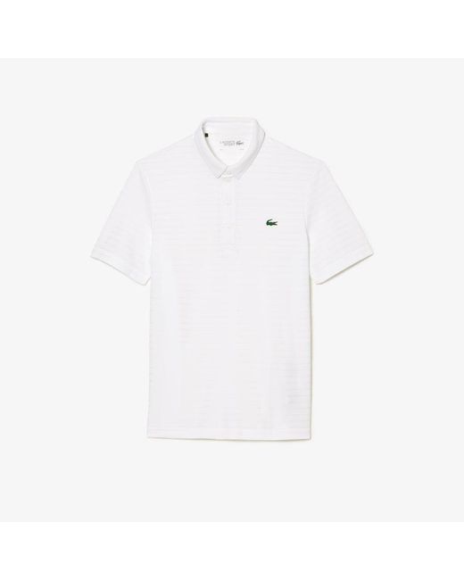 Lacoste Men's Sport Textured Breathable Golf Polo White for Men | Lyst
