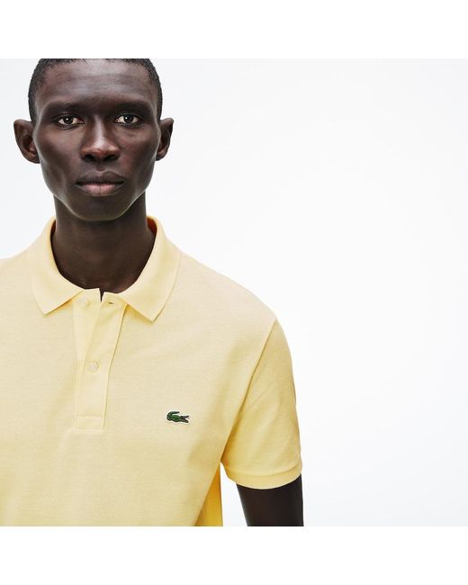 Lacoste Men's Slim Fit Petit Piqué Polo Yellow for Men | Lyst UK