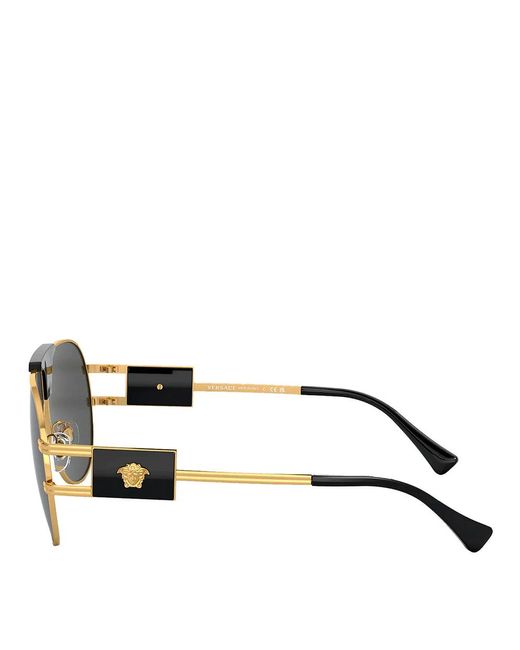 Mens black and sales gold versace sunglasses