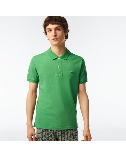 Lacoste Men's Slim Fit Petit Piqué Polo Tarragon in Green for Men | Lyst