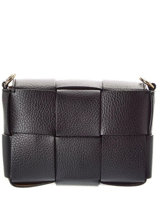 Isabella Rossetti Black Leah Hand-Woven Leather Crossbody
