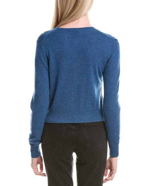 Forte Blue Cropped Cashmere Sweater