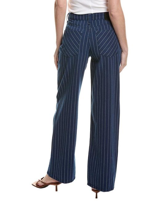 Free People Blue We The Free Striped Nia Boyfriend Jean