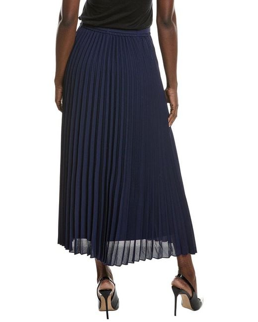 Anne Klein Blue Pleated Maxi Skirt