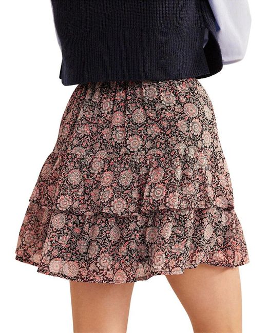 Boden Multicolor Ruffle Mini Skirt