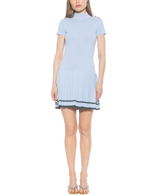 Alexia Admor Blue Devika Fit And Flare Dress