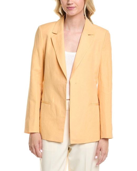 Lafayette 148 New York Natural Silk & Linen-blend Blazer