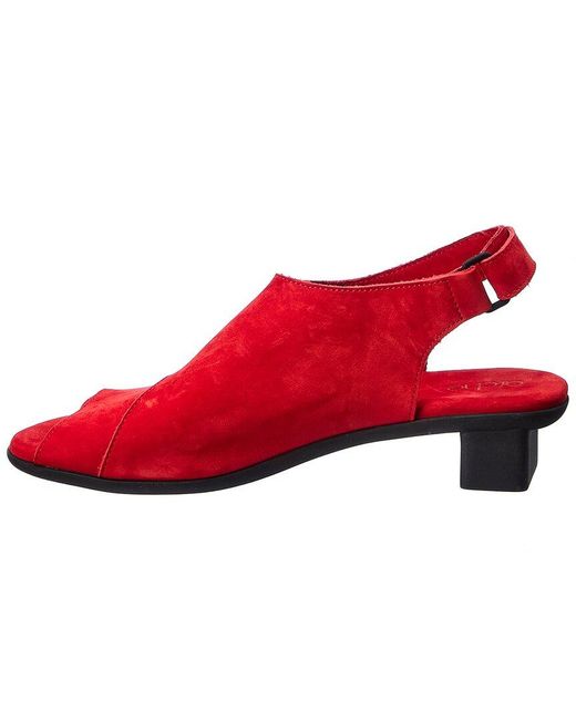 Arche Red Obibbi Leather Sandal