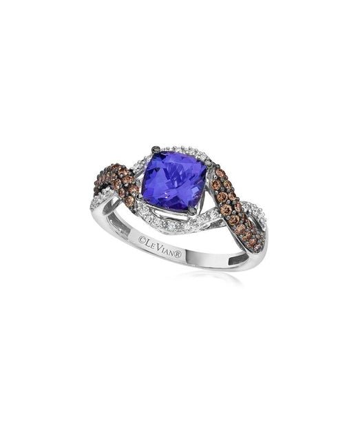 Le Vian Women's Blue Ocean Wave 14K 1.93 Ct. Tw. Diamond & Tanzanite Half-Eternity Ring