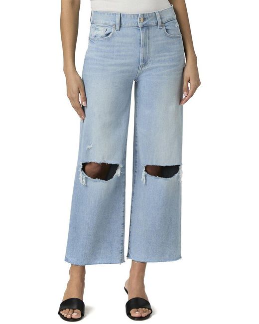 PAIGE Blue Sasha Maeve Destructed Ankle Jean