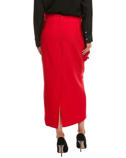 Beulah London Red Maxi Skirt