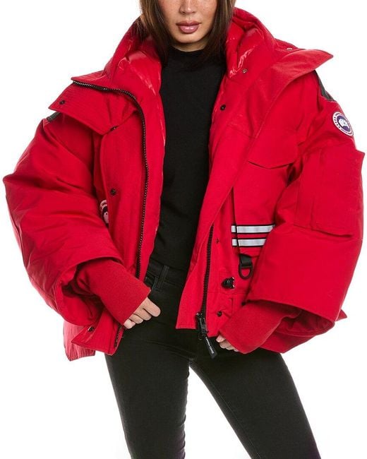 Canada Goose Red Snow Mantra Cropped Down Coat