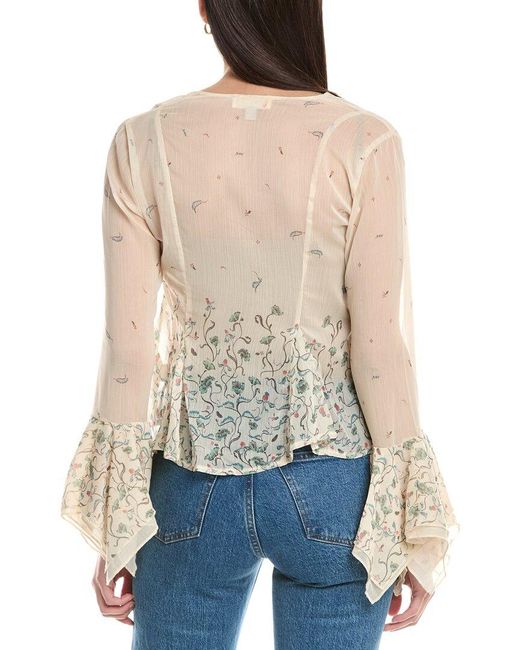 To My Lovers Blue Floral Top