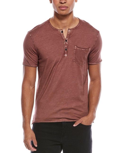 John Varvatos Red Rex Henley for men