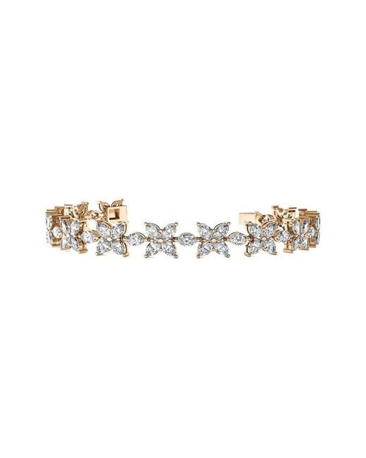 Lab Grown Diamonds White 14K Rose 14.00 Ct. Tw. Lab-Grown Diamond Bracelet