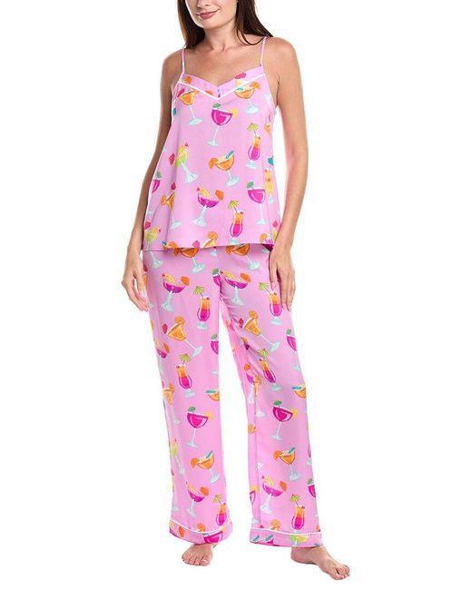 Room Service Pjs Pink 2Pc Cami & Pant Set