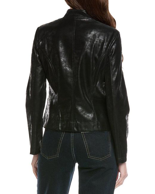 Joseph Ribkoff Black Vegan Leather Jacket