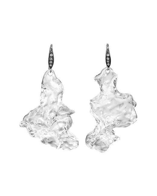Margo Morrison White Silver Gemstone Earrings