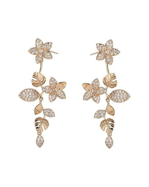 Eye Candy LA White Cz Noah Dangle Earrings