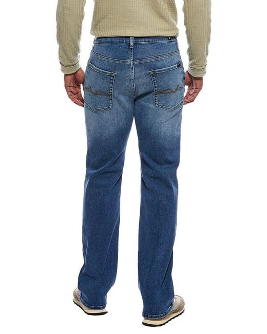 7 For All Mankind Blue Austyn Berna Relaxed Straight Jean for men