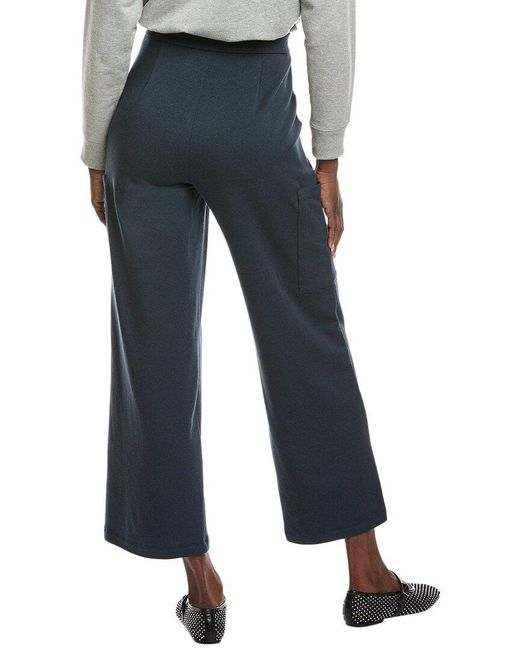 Eileen Fisher Blue Flare Wide Cargo Pant