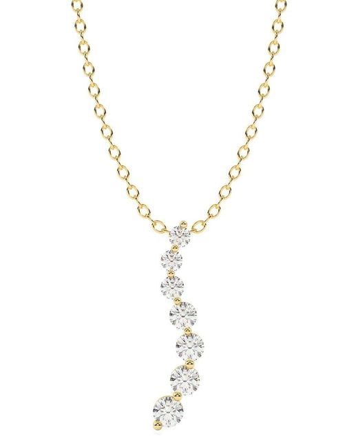 Lab Grown Diamonds Metallic 14K 0.75 Ct. Tw. Lab-Grown Diamond Necklace