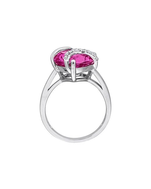 Rina Limor Pink Rose Over 7.30 Ct. Tw. Diamond & Lab-Grown Created Sapphire Wrapped Ring