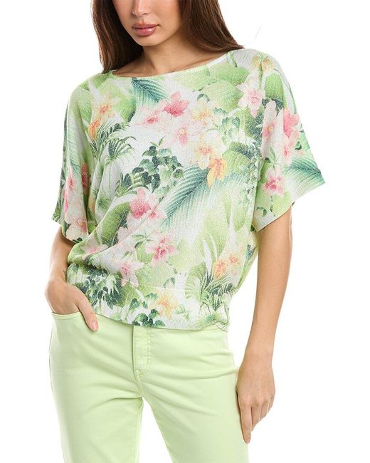 Tommy Bahama Green Flora Rivera Shimmer Dolman Top