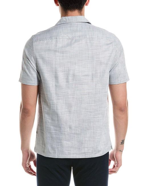 Ted Baker White Seamus Regular Fit Linen-blend Shirt for men