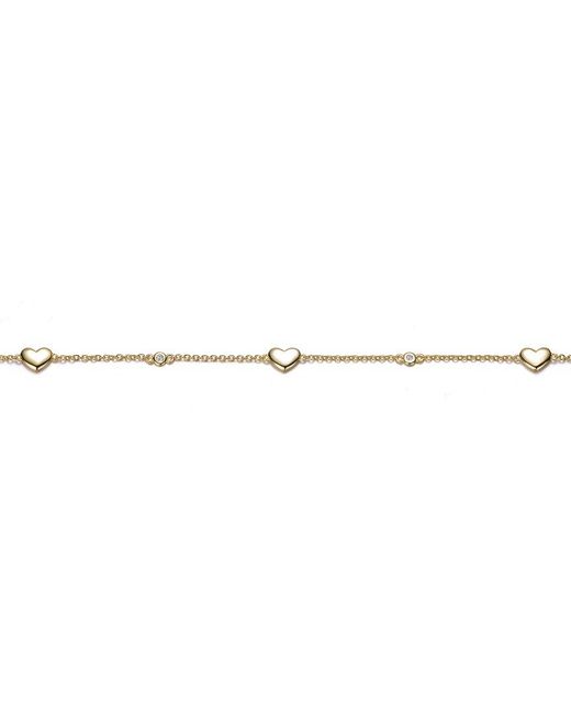 Genevive Jewelry Metallic Rachel Glauber 14K Plated Cz Station Bracelet