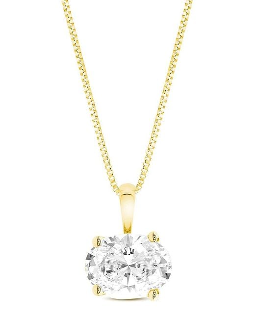 Amairah Metallic 14K 3.00 Ct. Tw. Lab-Grown Diamond Solitaire Pendant Necklace