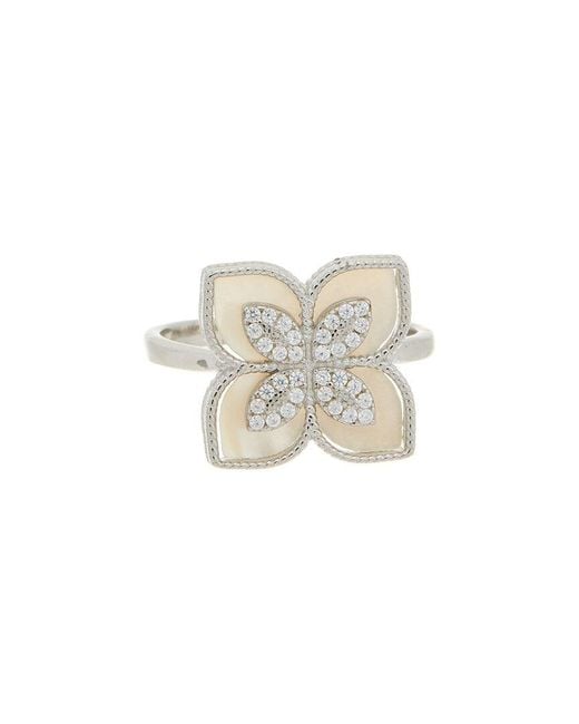 Meshmerise White 18K Over Cz Ring