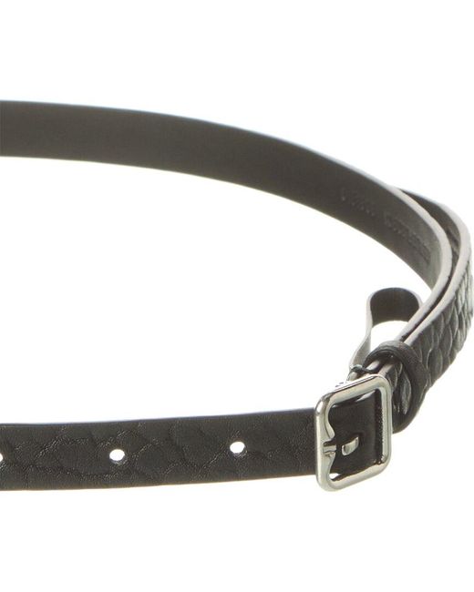 Burberry Black B Logo Leather Belt