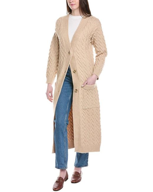Line & Dot White Emberly Cardigan