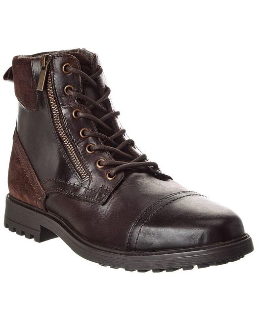 Dune Brown Cayden Leather Boot for men