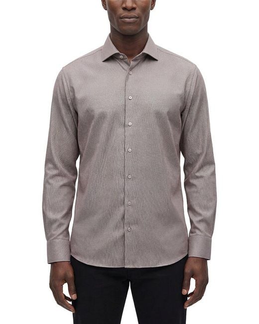 Eterna Gray Twill Kent Shirt for men